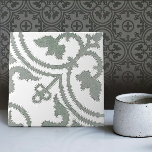 Sage Green Repro Backsplash Kitchen Portugese Ceramic Tile