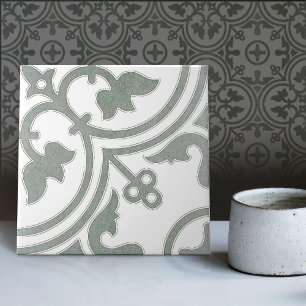 Sage Green Repro Backsplash Kitchen Portugese Ceramic Tile