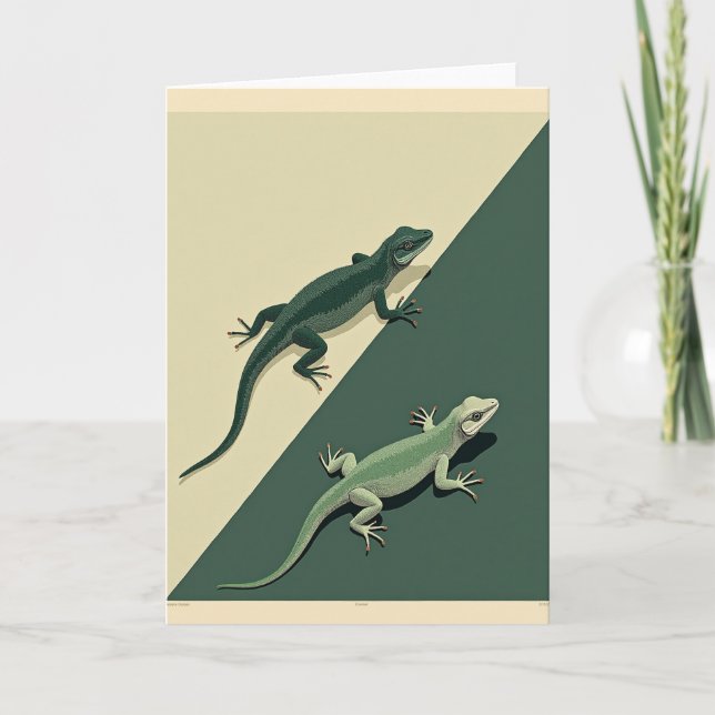 Sage Green Reptiles Mothers Day Card (Front)