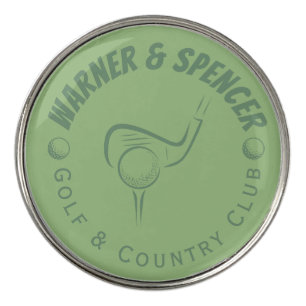 Sage Green Retro Golf Club & Ball Logo Marker