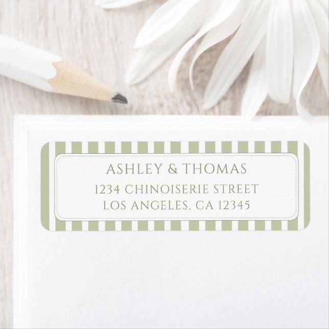 Sage Green Return Address Label (Insitu)
