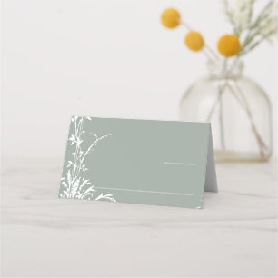 Sage Green Romantic Botanical Garden Wedding Place Card