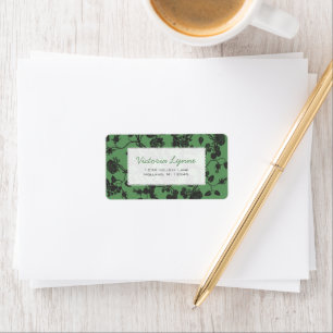 Sage Green Roses Return Address Label