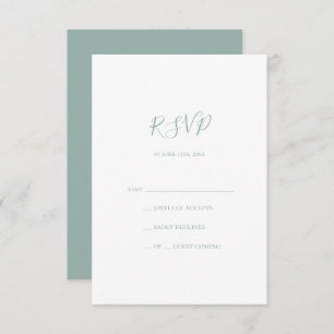 Sage Green RSVP Card