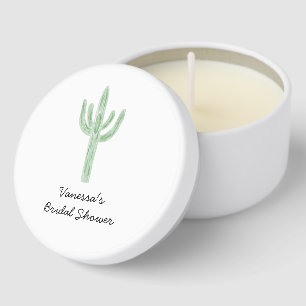 Sage Green Saguaro Cactus Bridal Shower Mini Candle Favors