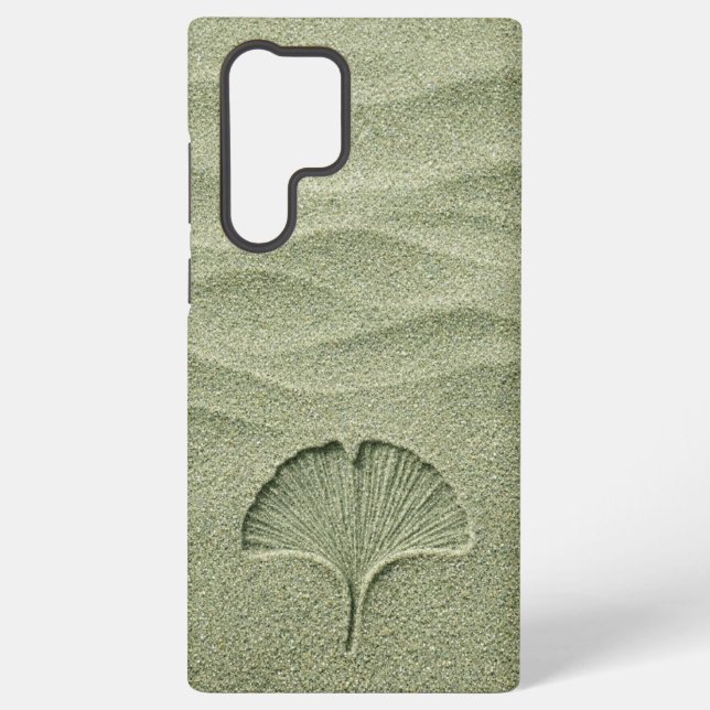 Sage Green Sand Ginkgo Leaf Zen Samsung Galaxy Case (Back)