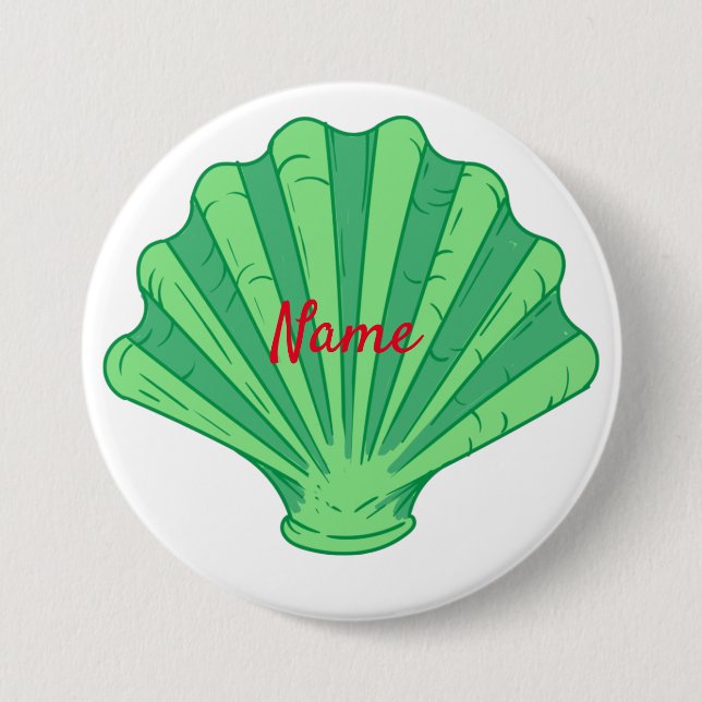 Sage Green Scallop Shell Thunder_Cove Button (Front)