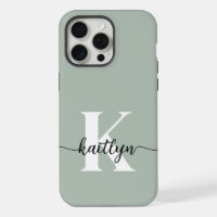 Sage Green Script Monogram