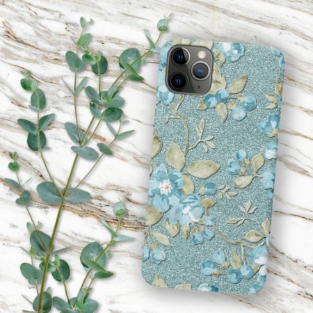 Sage Green Seafoam Teal Blue Floral Art Watercolor Iphone 11 Pro Max C