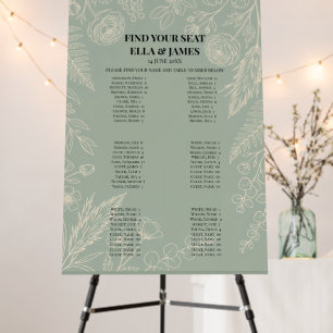 Sage Green Seating Chart Sign