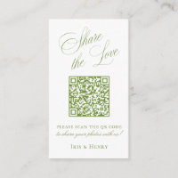 Sage Green Share the Love QR Code Sign
