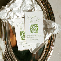 Sage Green Share the Love QR Code Sign