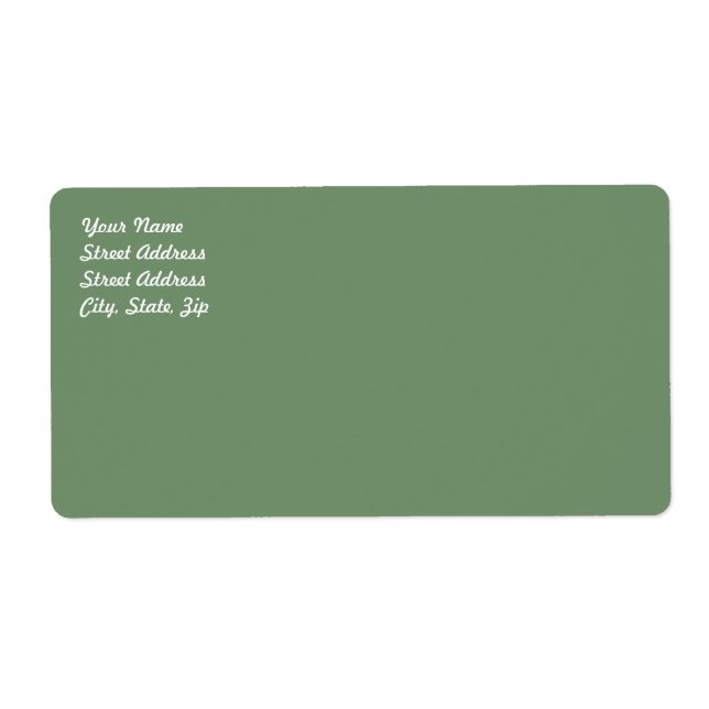 Sage Green Shipping Label (Front)