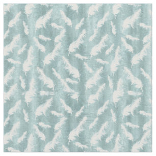 Sage Green Silk Drapes - White Feathers Fabric