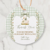 Sage Green Silly Goose Baby Shower Neutral Floral