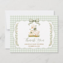 Sage Green Silly Goose Baby Shower Neutral Floral