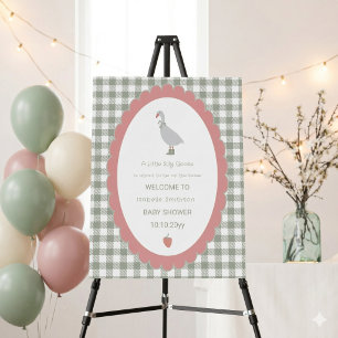 Sage Green Silly Little Goose Baby Shower Welcome Foam Board