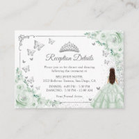 Sage Green Silver Quincenarea Reception Details