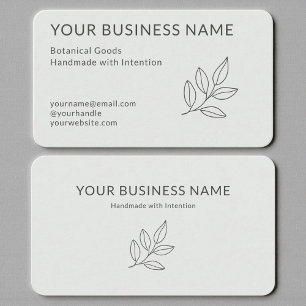  Sage Green Simple Botanical  Business Card