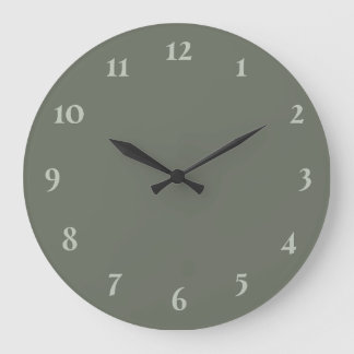 Sage green simple large clock