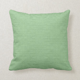 Sage Green simple solid color natural faux linen Throw Pillow