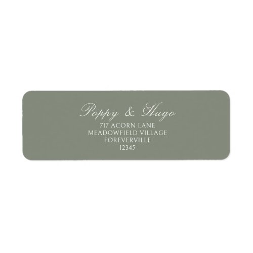 Sage Green | Simple Wedding Return Address Label