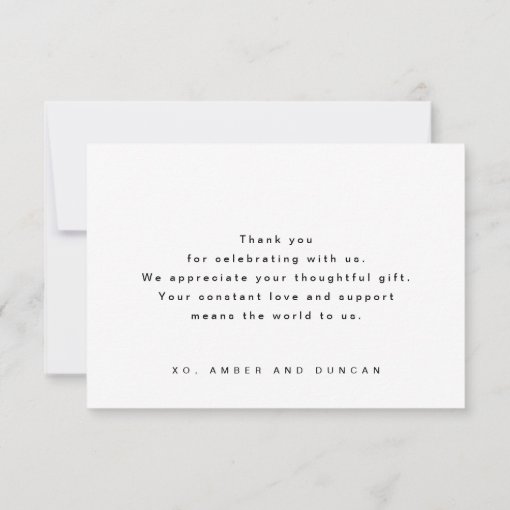 Sage Green | Simple Wedding Thank You Card | Zazzle