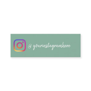 Sage Green Social Media Influencer Instagram Mini Business Card