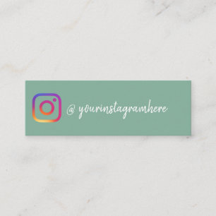 Sage Green Social Media Influencer Instagram Mini Business Card