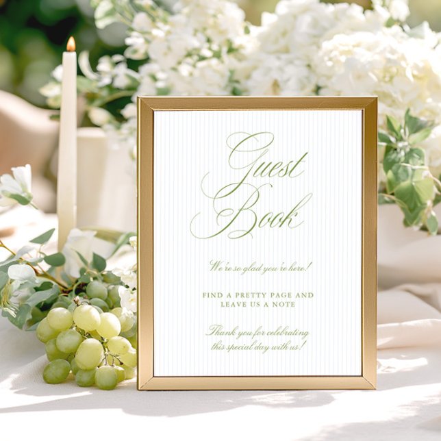 Sage Green & Soft Blue Wedding Guest Book Sign (Sage Green & Soft Blue Wedding Guest Book Sign)