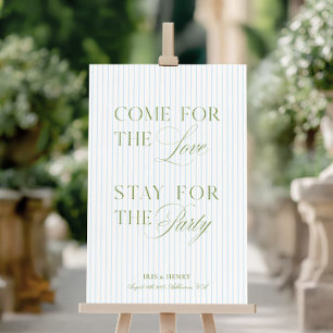 Sage Green & Soft Blue Wedding Welcome Sign