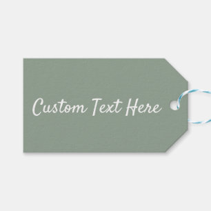 Sage Green Soft Pastel Solid Color Gift Tags
