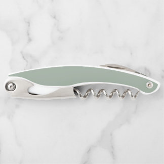Sage Green Soft Pastel Solid Color Waiter's Corkscrew