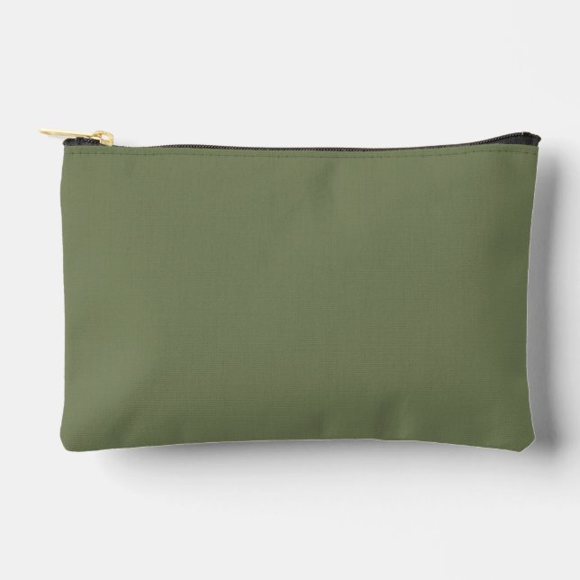 Sage Green Solid Color Accessory Pouch (Front)