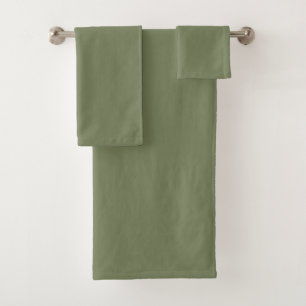 Sage Green Solid Color Bath Towel Set