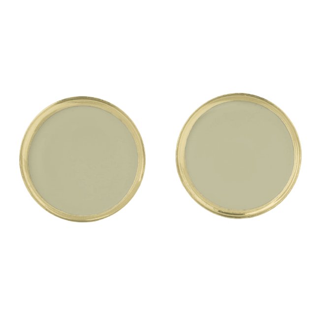 Sage Green Solid Color | Classic | Elegant Cufflinks (Front)