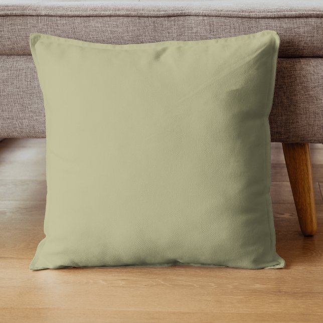 Sage Green Solid Color | Classic | Elegant Throw Pillow (Creator Uploaded)
