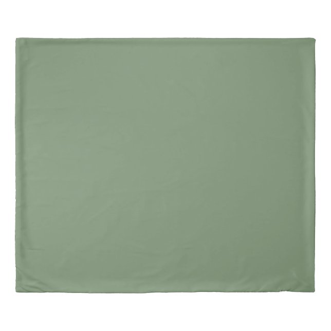 Sage Green Solid Color Duvet Cover (Front)