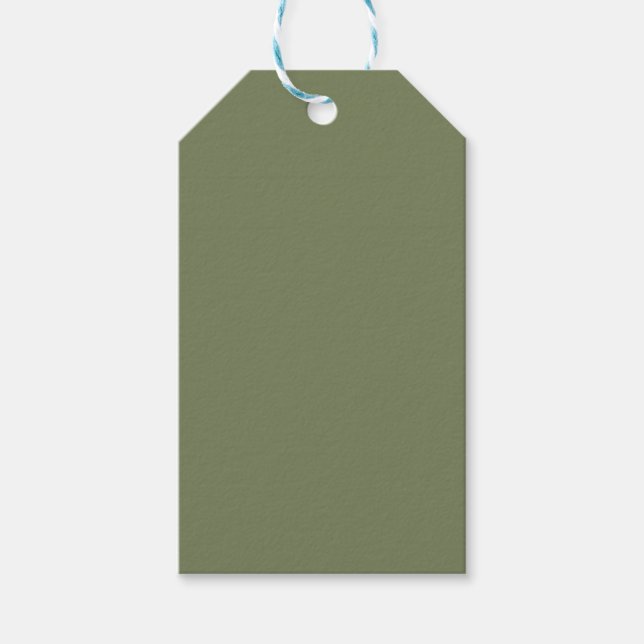 Sage Green Solid Color Gift Tags (Front)