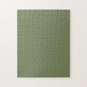 Sage Green Solid Color Jigsaw Puzzle