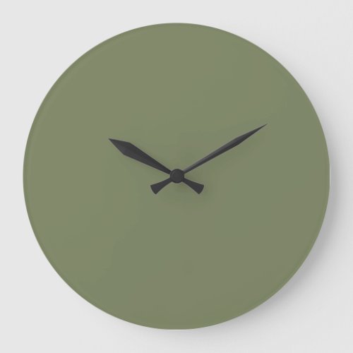 Sage Green Solid Color Large Clock