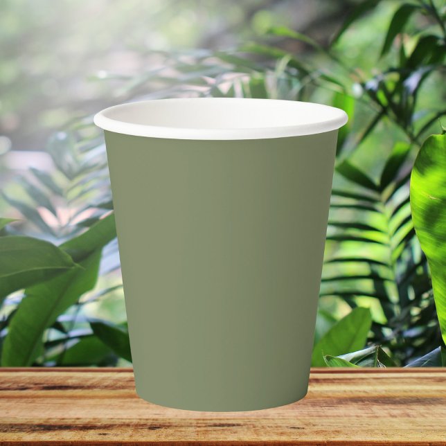 Sage Green Solid Color Paper Cups (Creator Uploaded)
