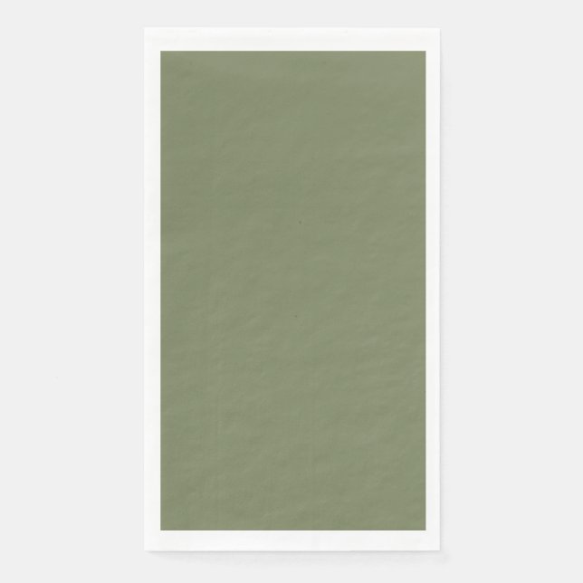 Sage Green Solid Color Paper Guest Towels (Front)