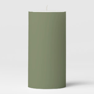 Sage Green Solid Color Pillar Candle