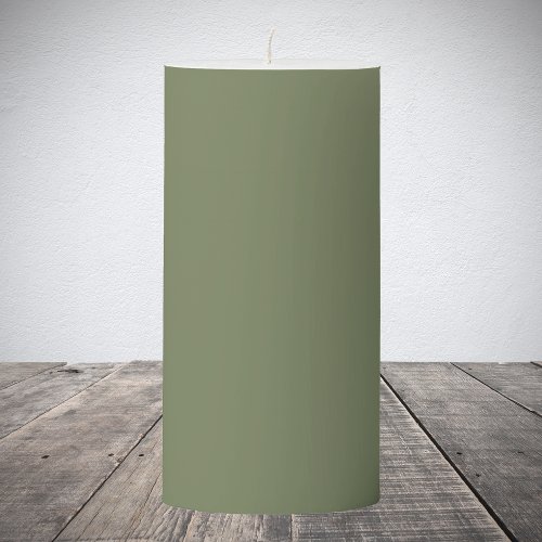 Sage Green Solid Color Pillar Candle