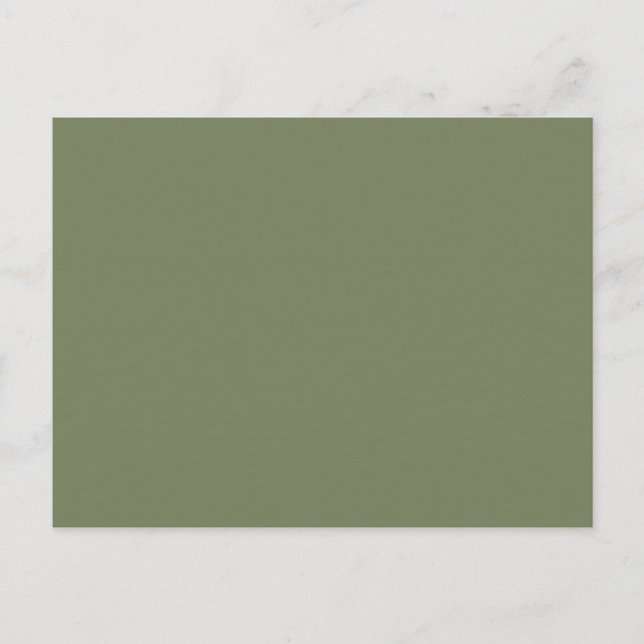 Sage Green Solid Color Postcard (Front)