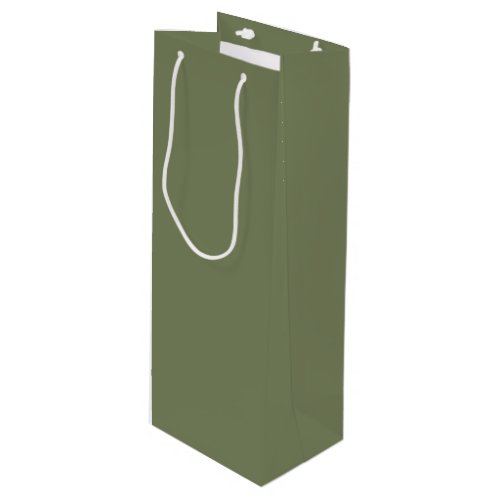 Sage Green Solid Color Wine Gift Bag