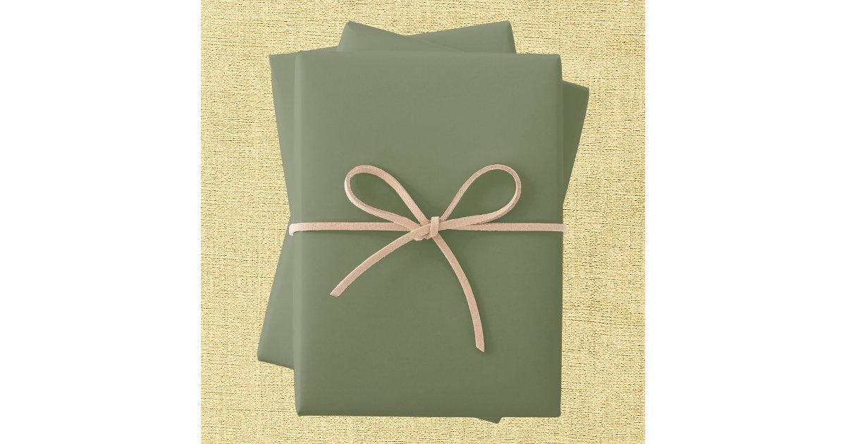 Sage Green Solid Color Wrapping Paper Sheets | Zazzle