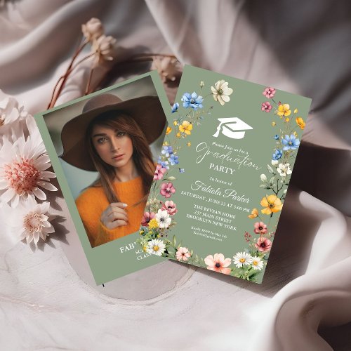 Sage Green Spring Wildflower Garden Graduation