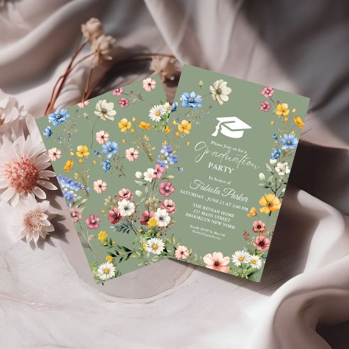 Sage Green Spring Wildflower Garden Graduation